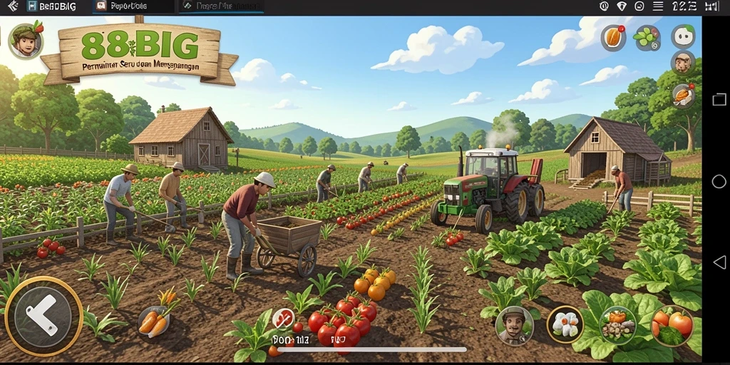 Tampilan gameplay menarik dalam dunia pertanian 88BIG.