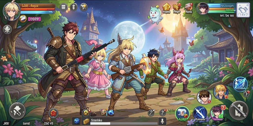 Gameplay seru di dunia Anime yang menawan.