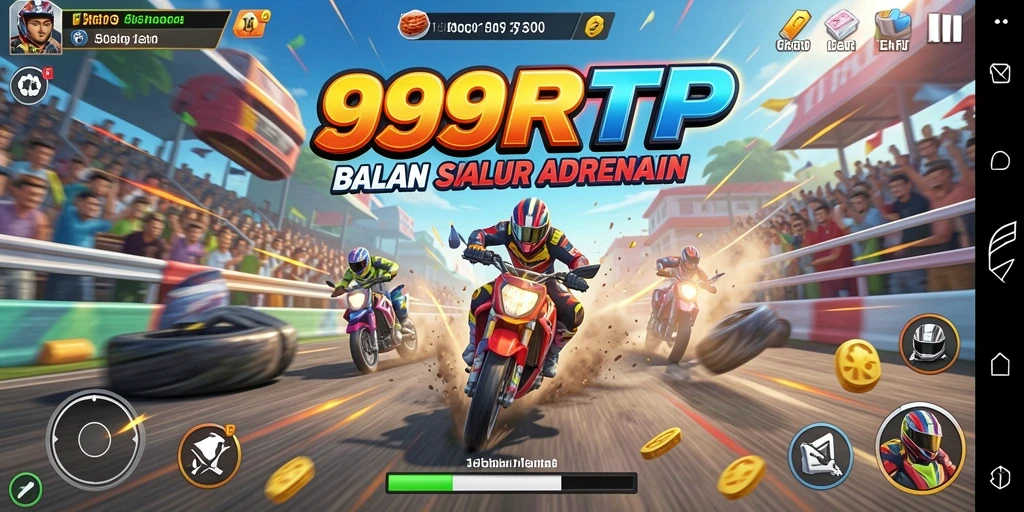 Screenshot gameplay 99RTP menampilkan balapan yang mendebarkan.