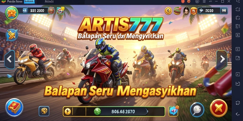 Gameplay mengasyikkan dengan lintasan balapan yang menantang.