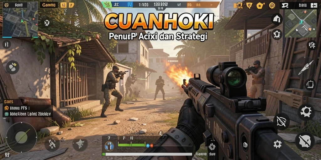 Screenshot gameplay intens CUANHOKI dengan pertempuran seru.