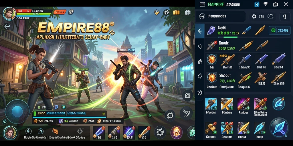Tampilan antarmuka utama EMPIRE88 yang sederhana dan fungsional.