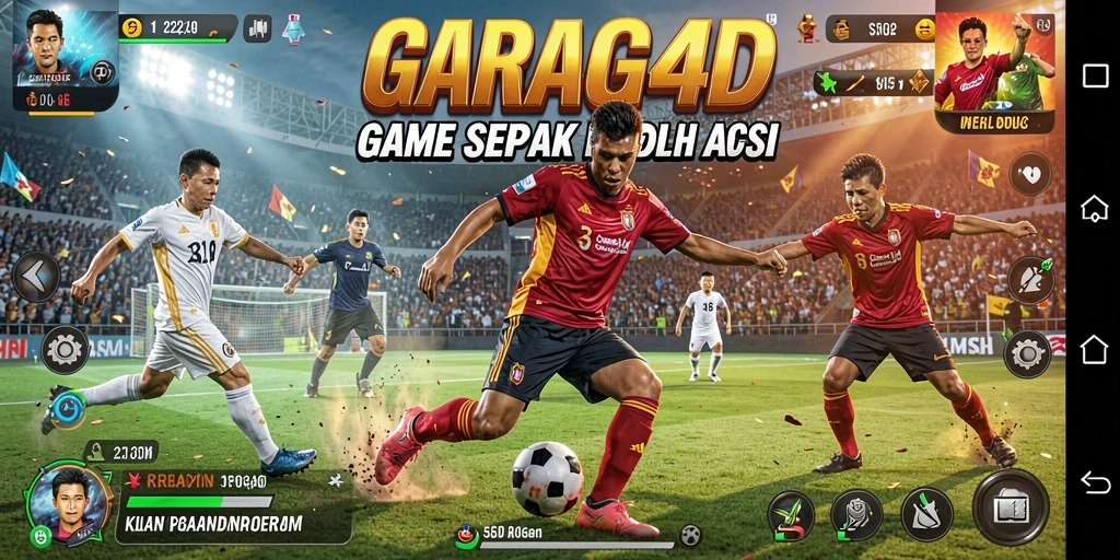 Tampilan gameplay GARANG4D yang menegangkan dan penuh aksi sepak bola.