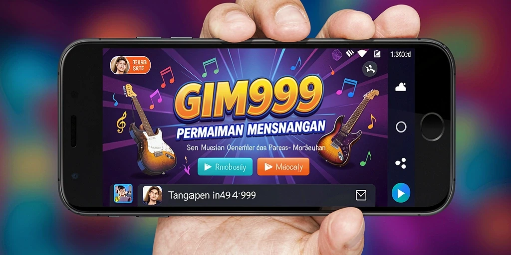 Tampilan gameplay yang menarik dari GIM999 dengan musik beragam.