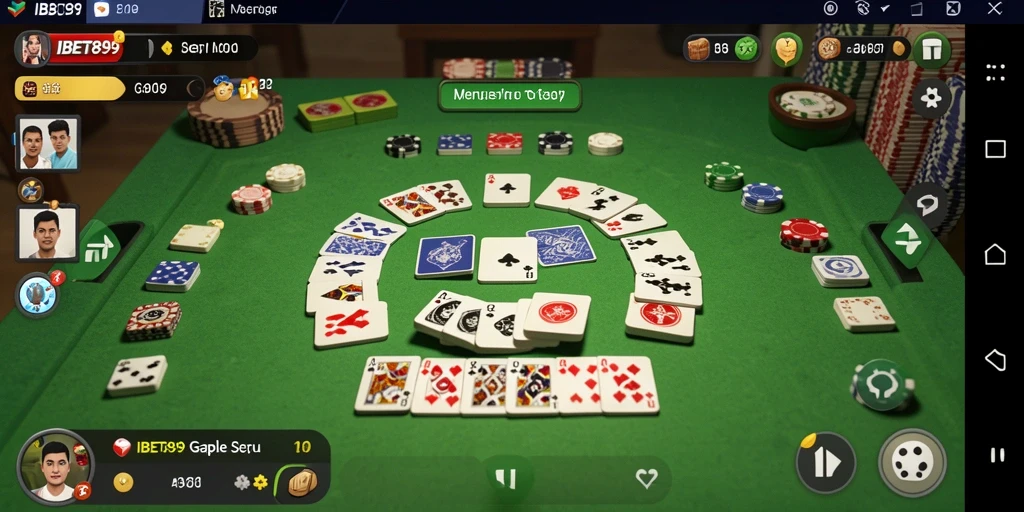 Tampilan seru dan menarik dari gameplay Gaple di IBET899.