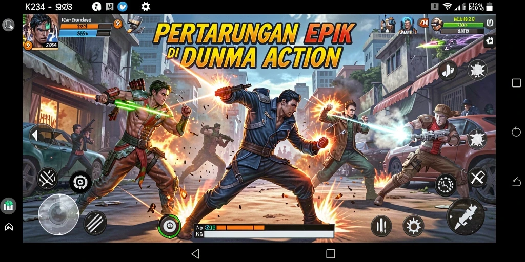 Tampilan gameplay seru K234 dengan aksi memukau dan adrenalin tinggi.
