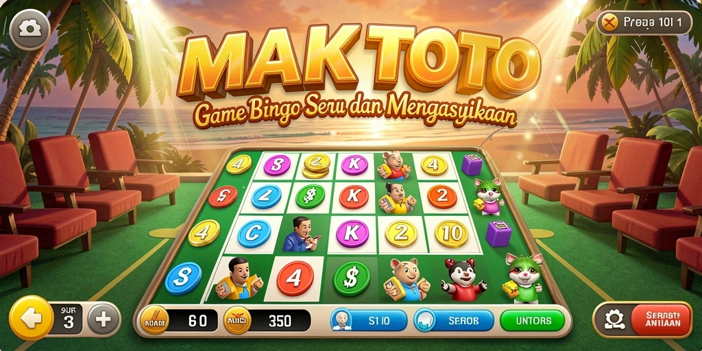 Tampilan gameplay Bingo yang menarik di MAKTOTO.