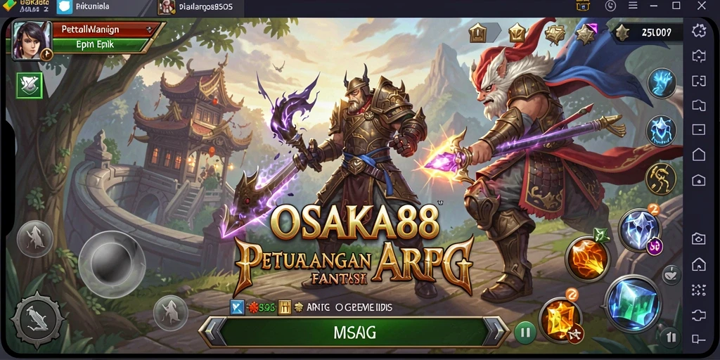 Tampilan gameplay memukau dengan aksi pertarungan ARPG yang seru.