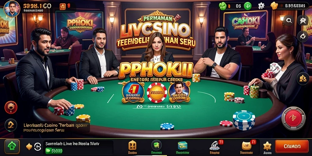 Tampilan gameplay Live Casino yang menegangkan di PPHOKI.