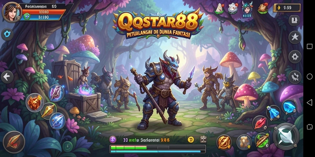 Tampilan gameplay <strong>QQSTAR88</strong> yang menakjubkan di dunia petualangan.