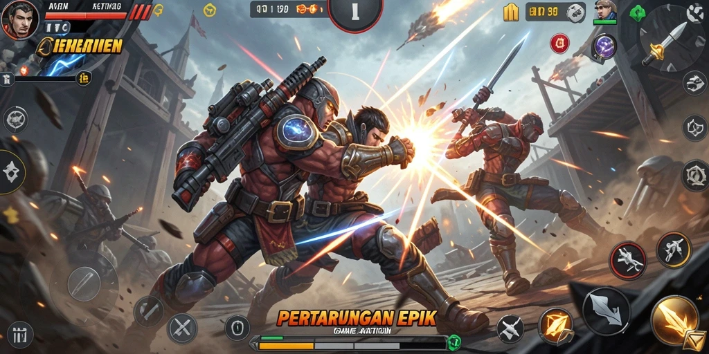 Tampilan gameplay T6 menampilkan pertarungan aksi yang mendebarkan.