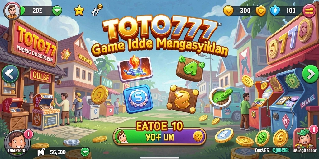 Screenshot gameplay TOTO777 menampilkan aktivitas mengumpulkan sumber daya secara otomatis.