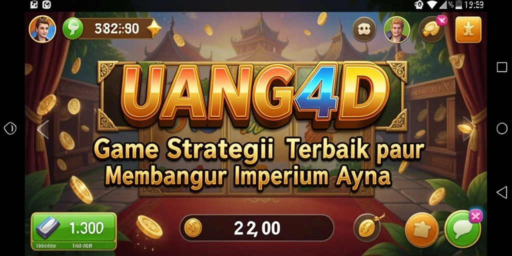 Tampilan gameplay <strong>UANG4D</strong> yang menampilkan strategi membangun kerajaan.