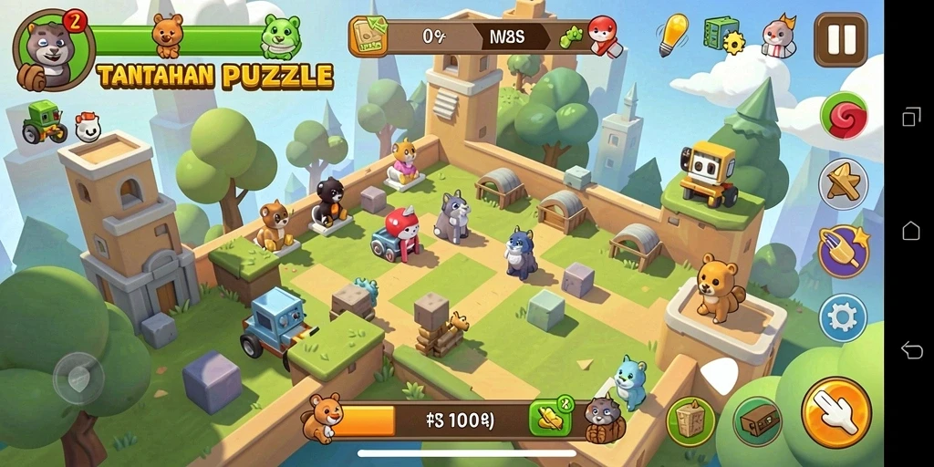 Tampilan gameplay V21 yang menantang dan menarik.
